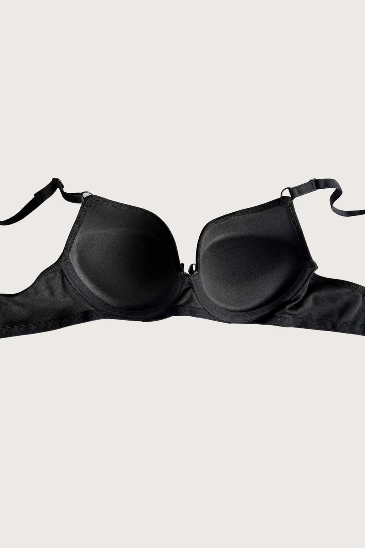 Aria's Closet Mikro Kumaş Push Up Dolgulu Balenli Günlük Tek Destekli Sütyen