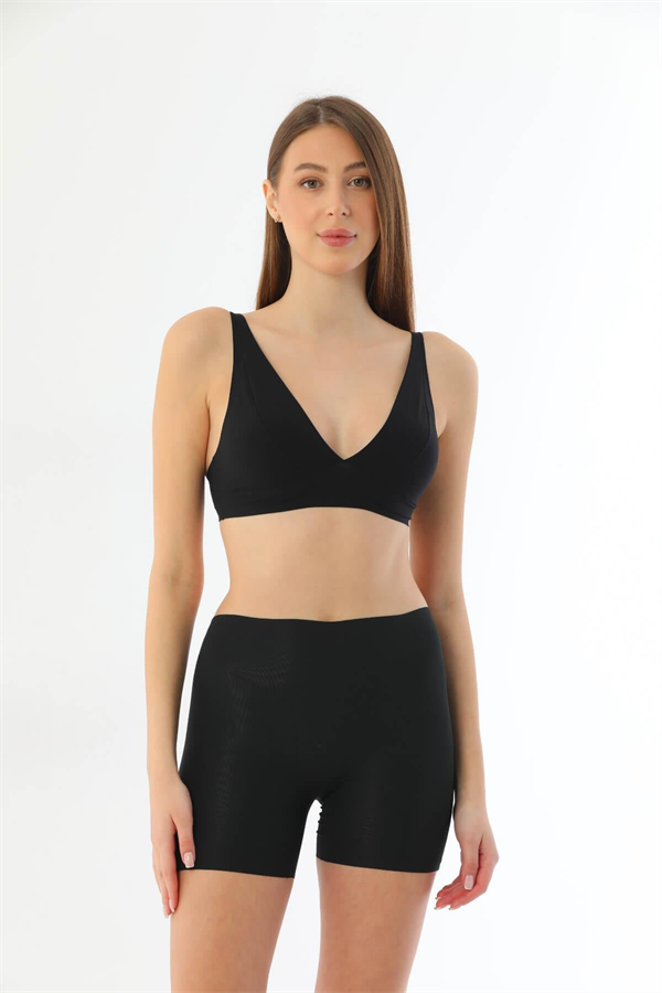 Arias Closet Siyah MI 2703 Lazer Kesim İz Yapmaz Hayalet Boxer