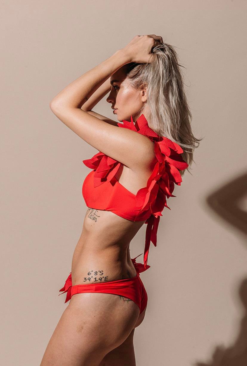 Tek Omuz Camellia Bikini