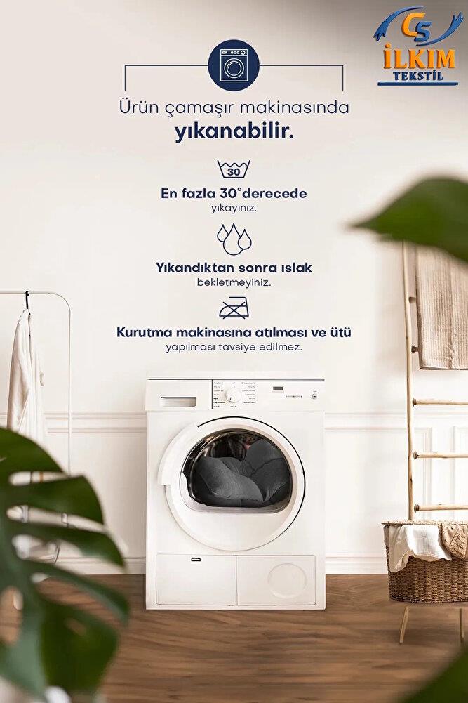 ÇİFT KİŞİLİK ÇİFT TARAFLI 195x215 LÜX WELSOFT YORGAN GRİ
