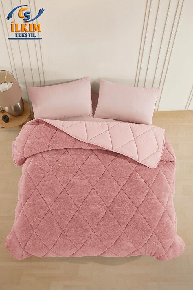 ÇİFT KİŞİLİK ÇİFT TARAFLI 195x215 LÜX WELSOFT YORGAN PUDRA