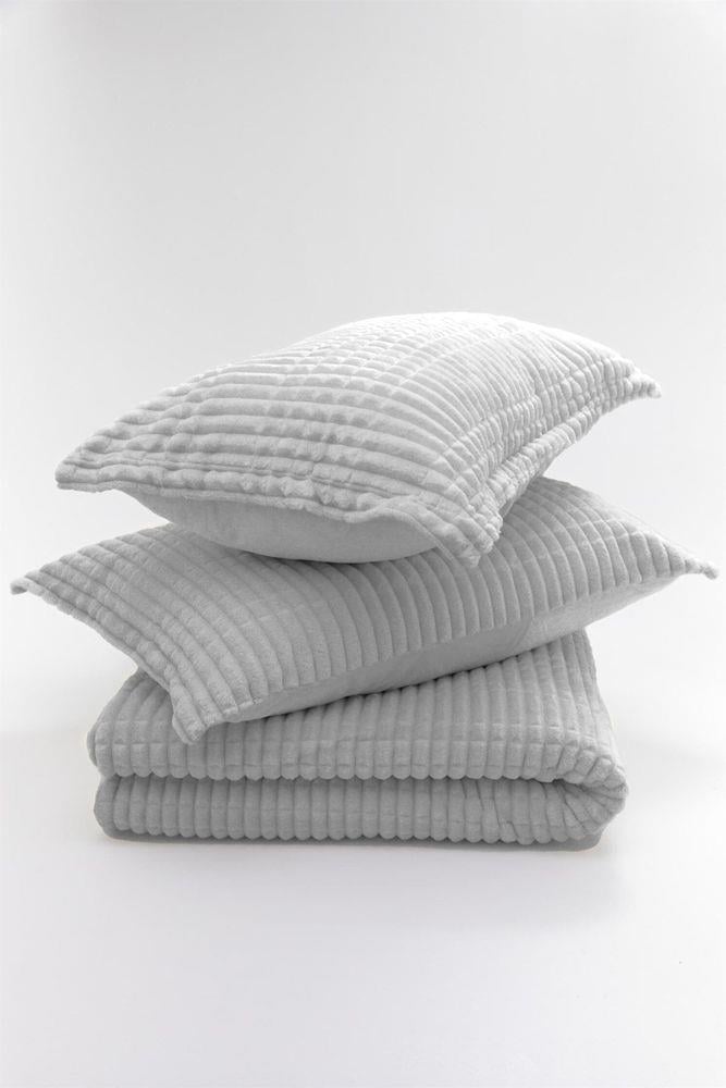 MERİNOS MODERN LİNE 3 PARÇA BATTANİYE SET (ÇİFT KİŞİLİK) GRİ