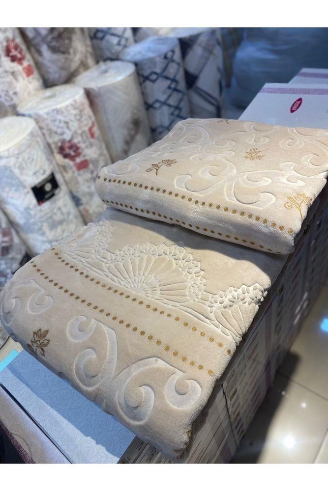 Merinos Pırıltı Çift Kişilik Battaniye ( Simli) KÖPÜK Renk Tek Ebat Beden
