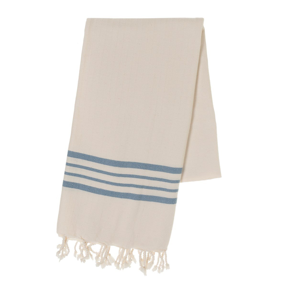 Bath & Beach Towel Krem Sultan Peshtemal Natural - Air Blue