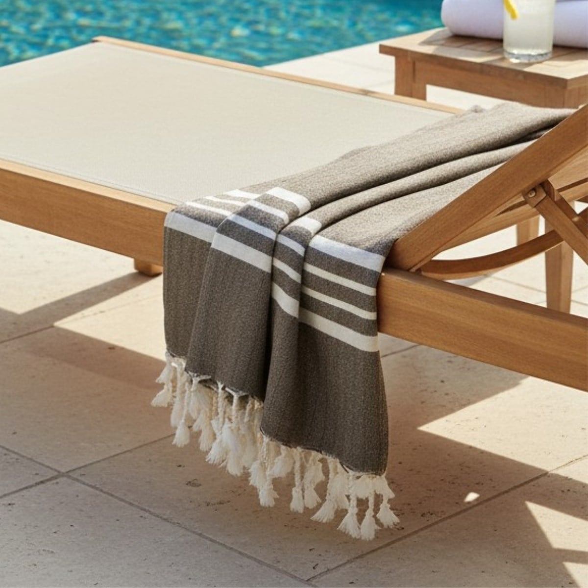 Bath & Beach Towel Krem Sultan Peshtemal Khaki