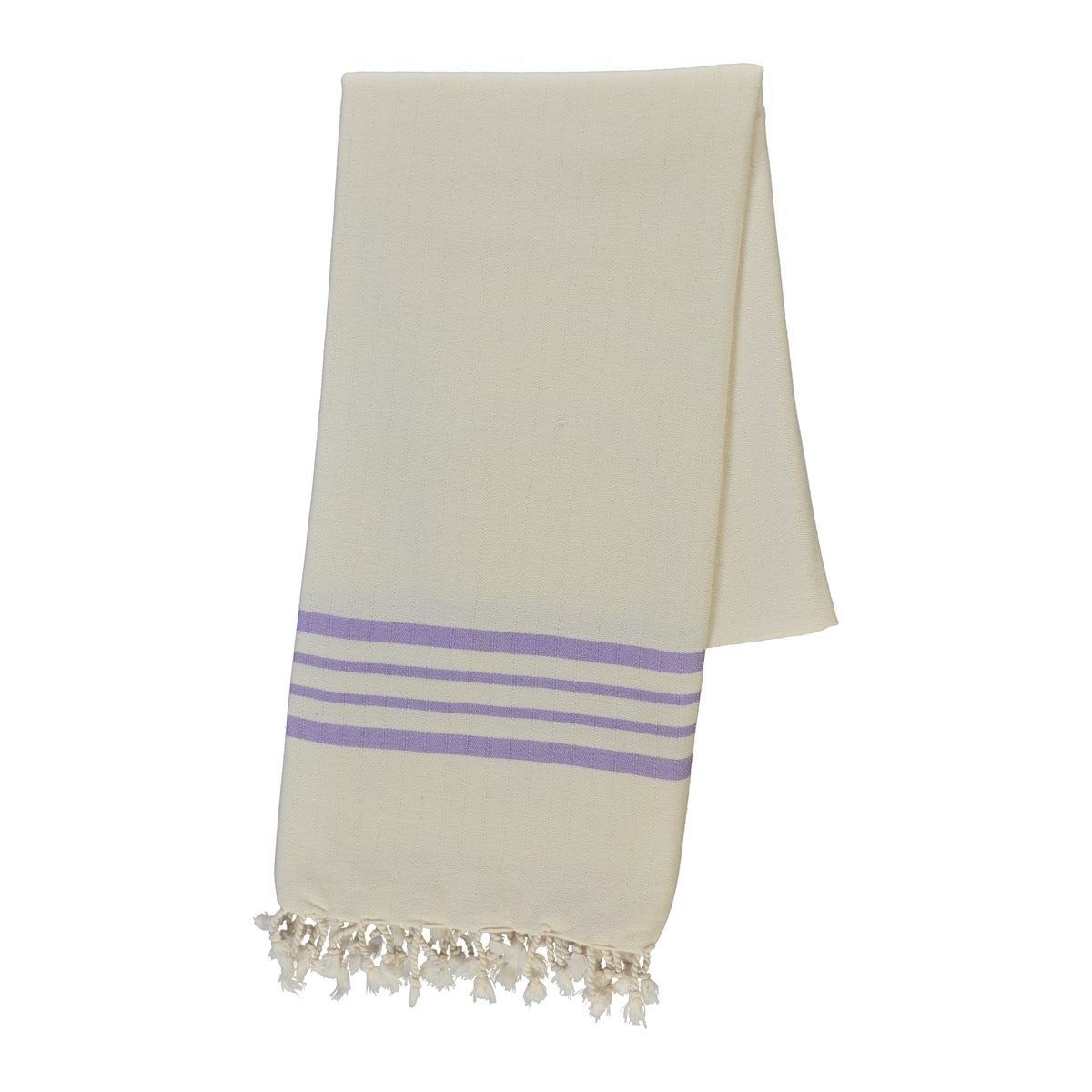 Bath & Beach Towel Krem Sultan Peshtemal Natural - Dark Lilac