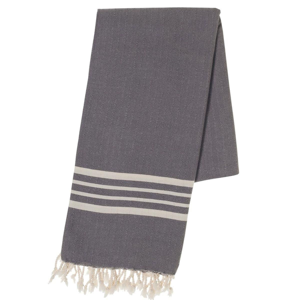 Bath & Beach Towel Krem Sultan Peshtemal Dark Grey