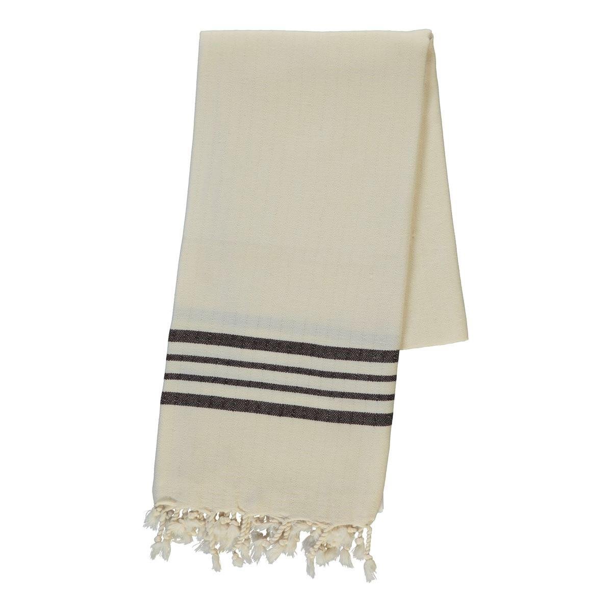 Bath & Beach Towel Krem Sultan Peshtemal Natural - Brown