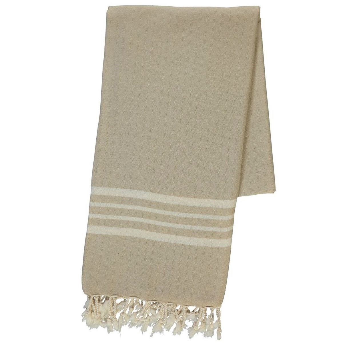 Bath & Beach Towel Krem Sultan Peshtemal Beige