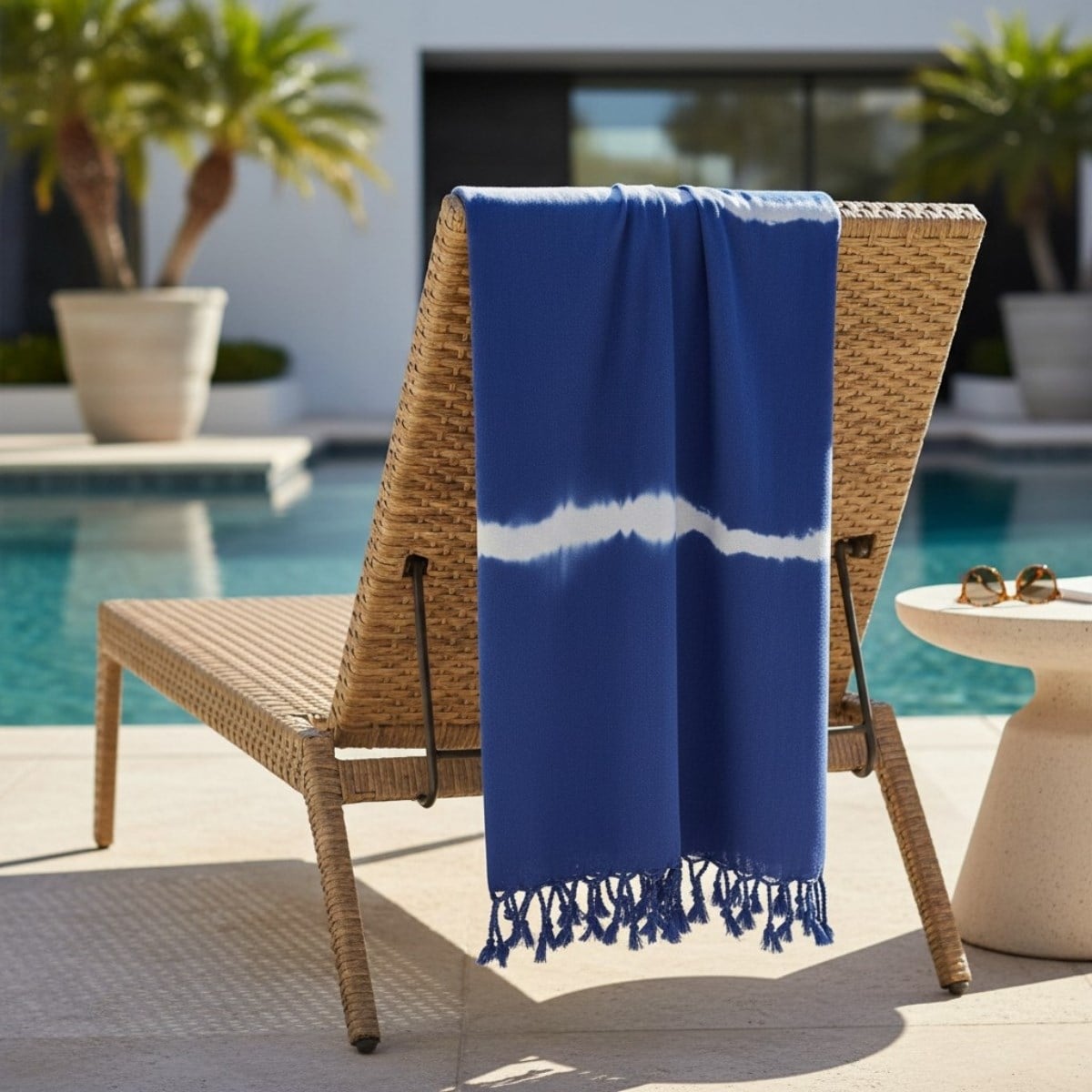 Tie Dye Peshtemal Royal Blue
