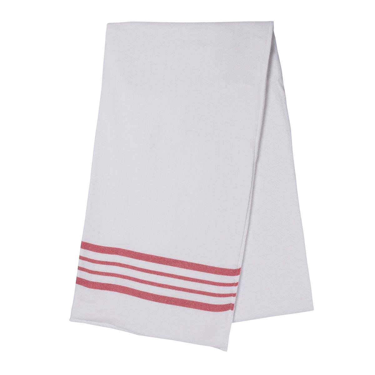 White Sultan Peshtemal with Towel White - Dusty Rose