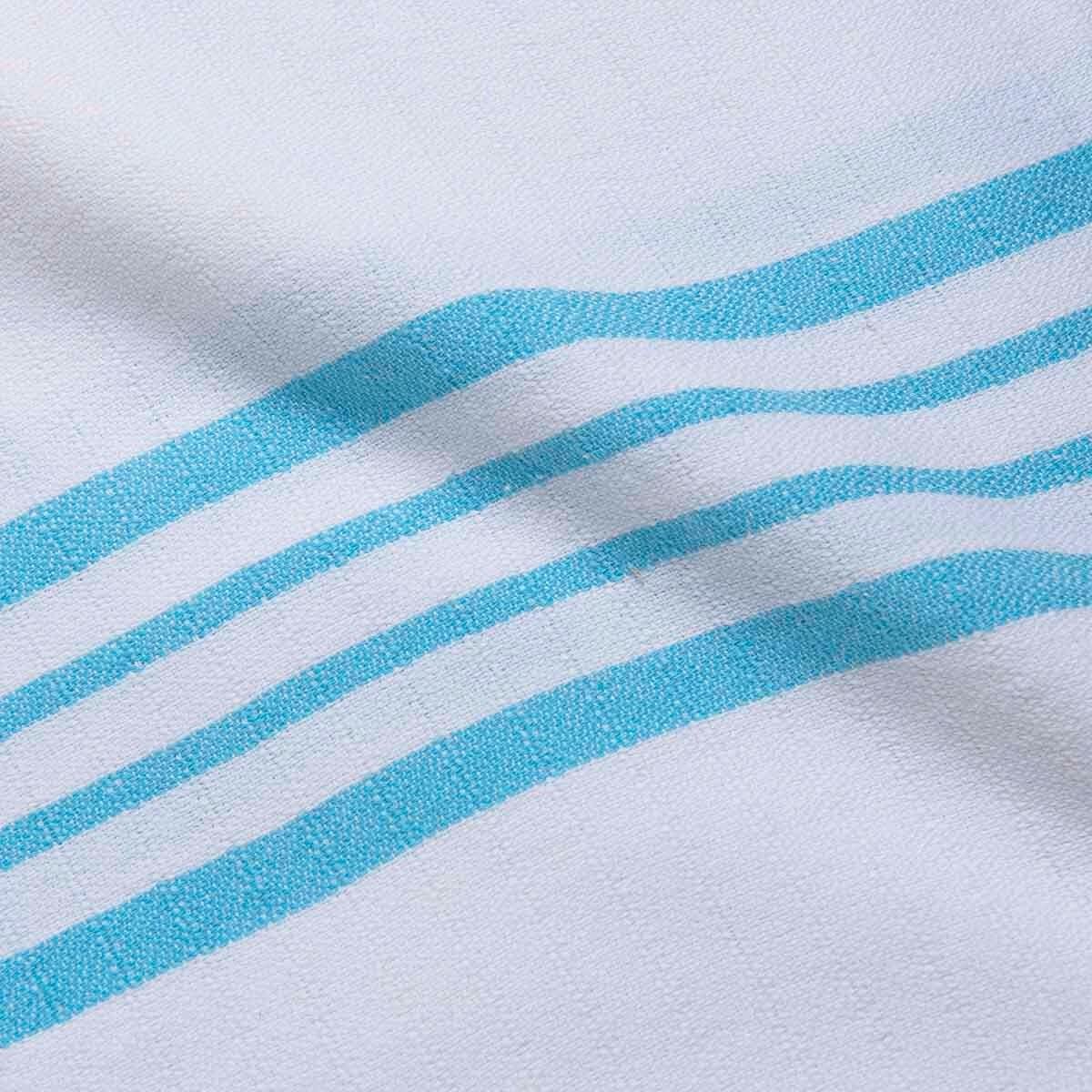 White Sultan Peshtemal White - Turquoise