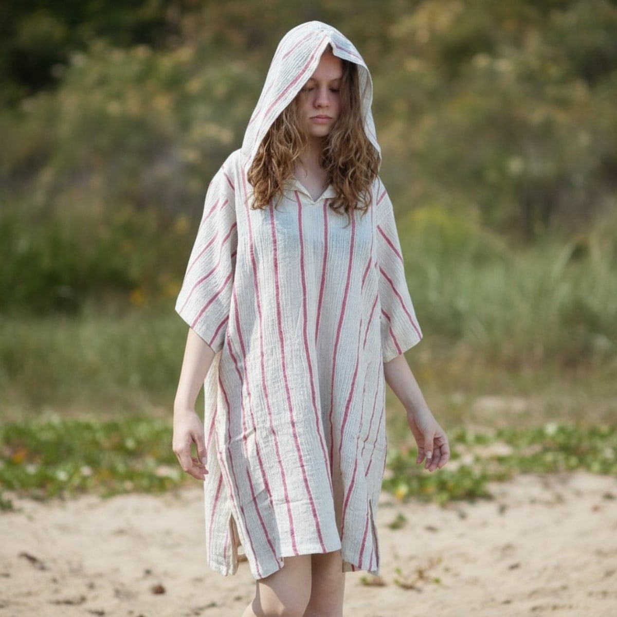 Denis With Hood Tunic Fuchsia