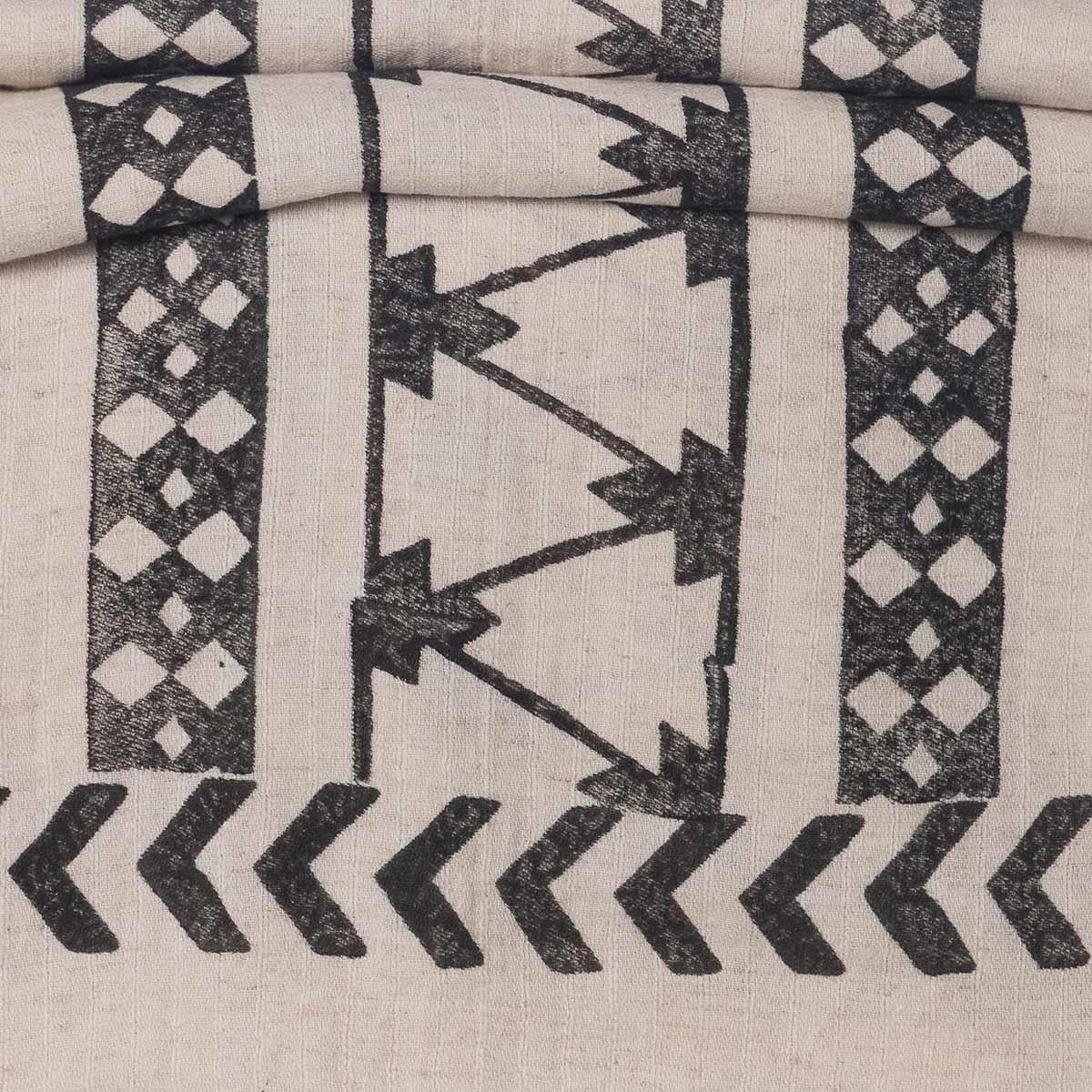 Dicle Throw Natural - Black