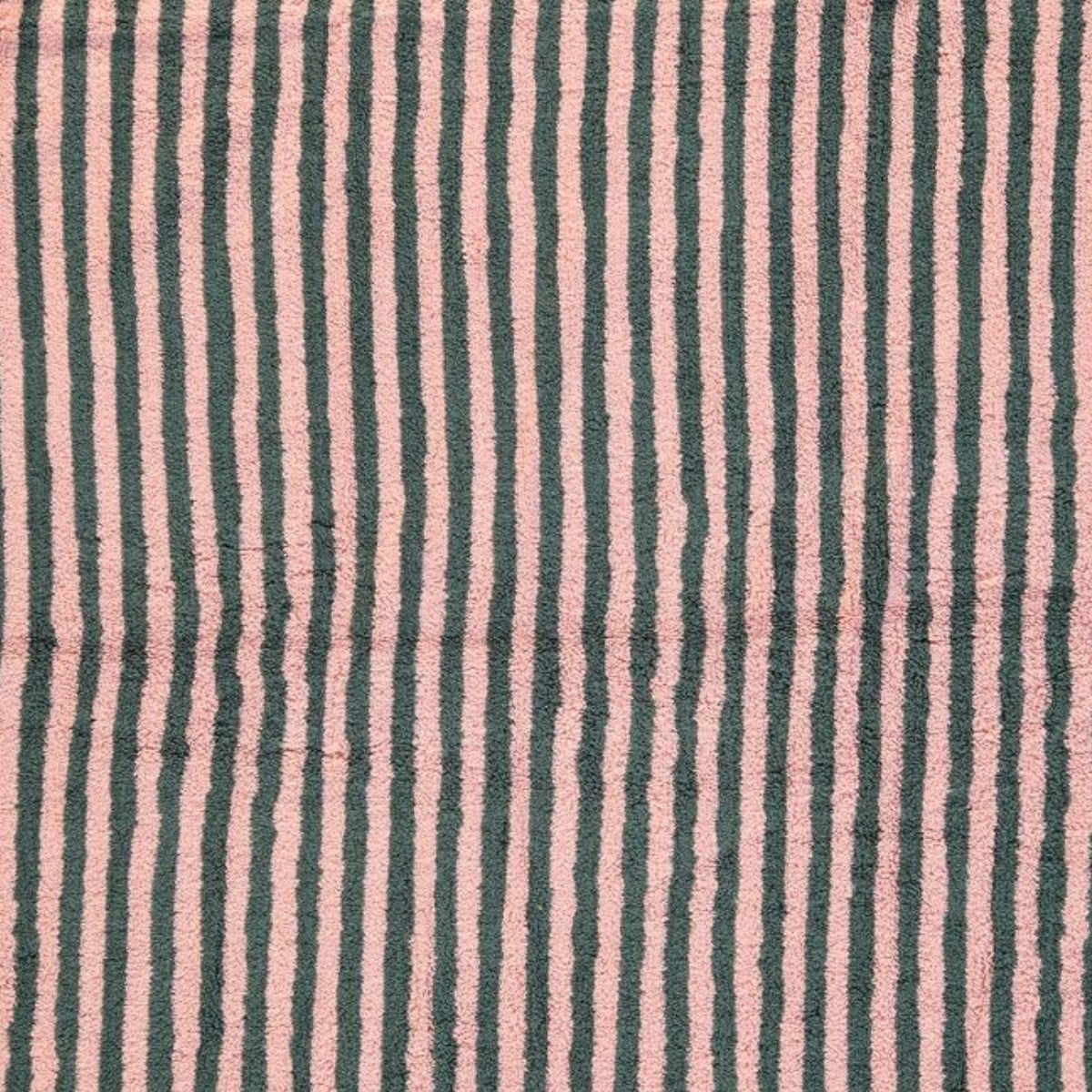 Dikine Çizgili Havlu Koyu Gri - Gül Pembe