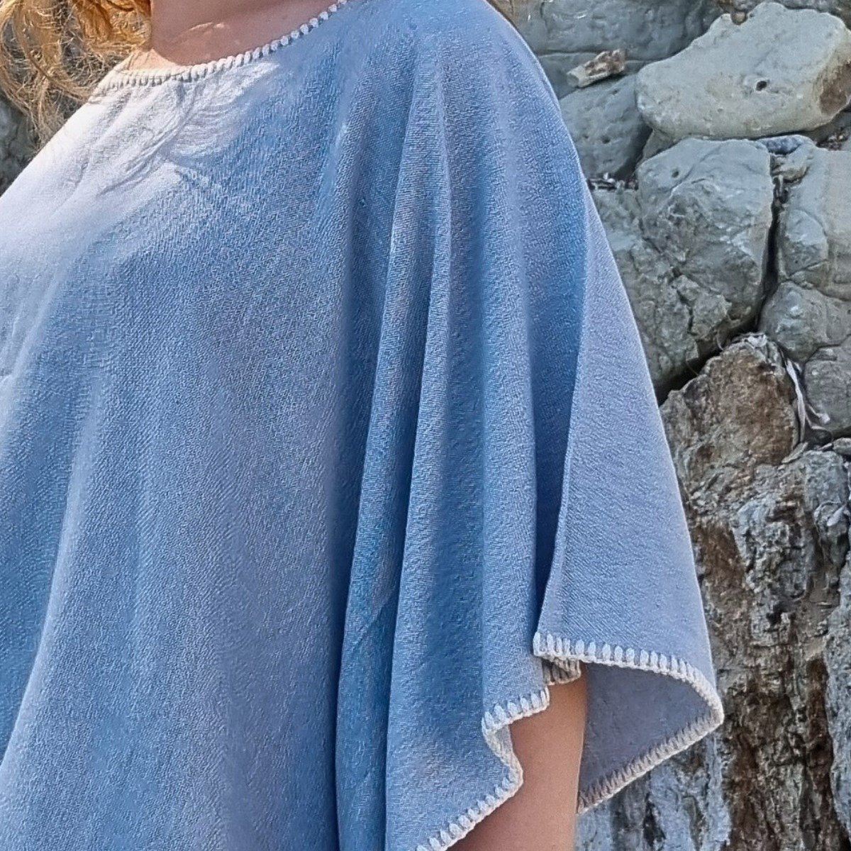Simple Stitched Tunic Air Blue