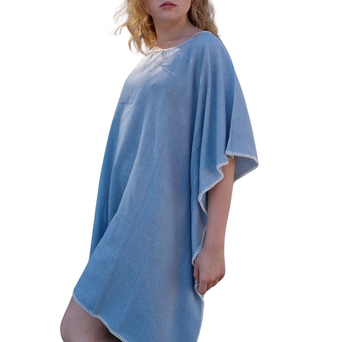 Simple Stitched Tunic Air Blue