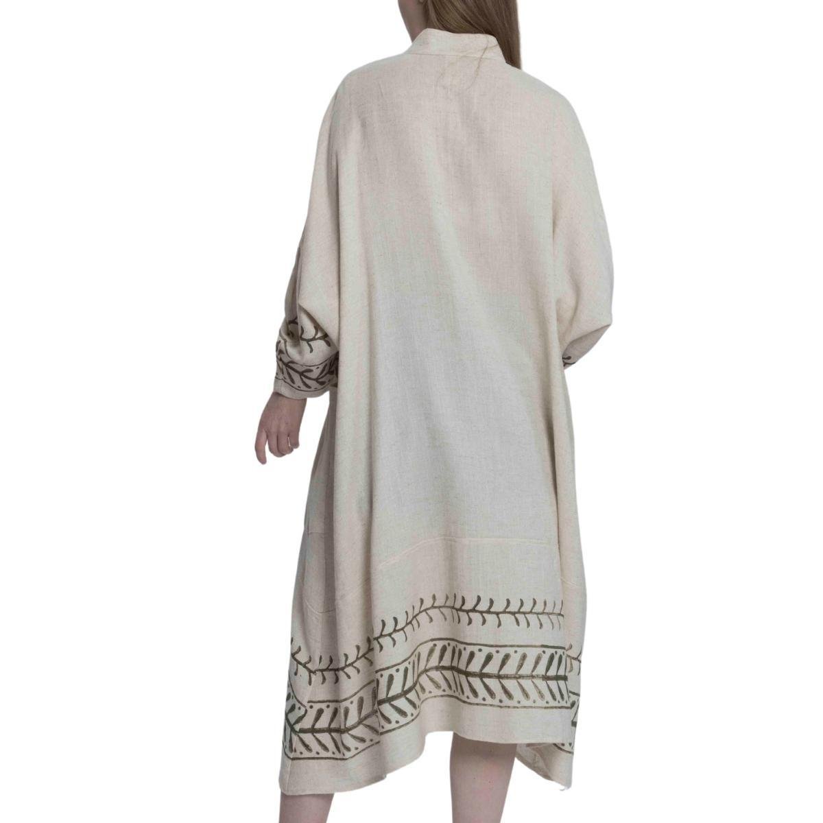 Gazel Caftan Natural - Khaki