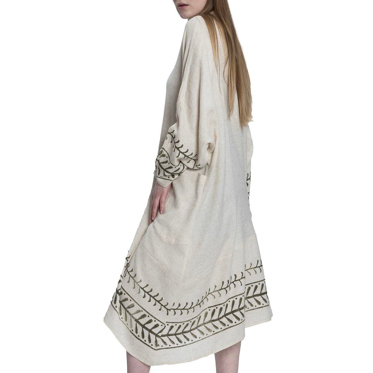 Gazel Caftan Natural - Khaki
