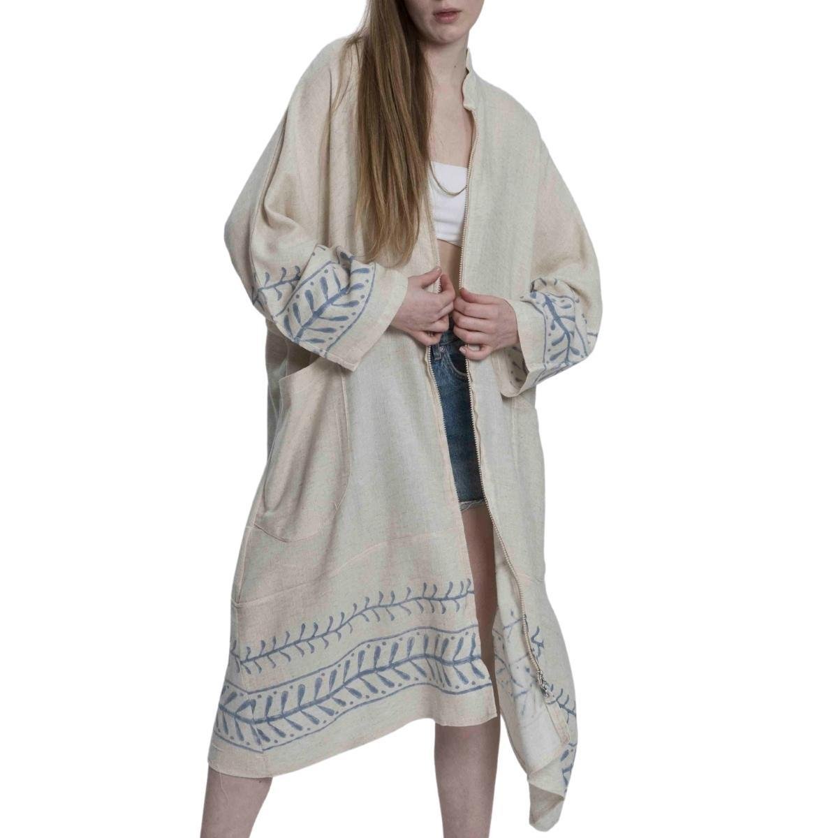 Gazel Kaftan Ham - Mavi