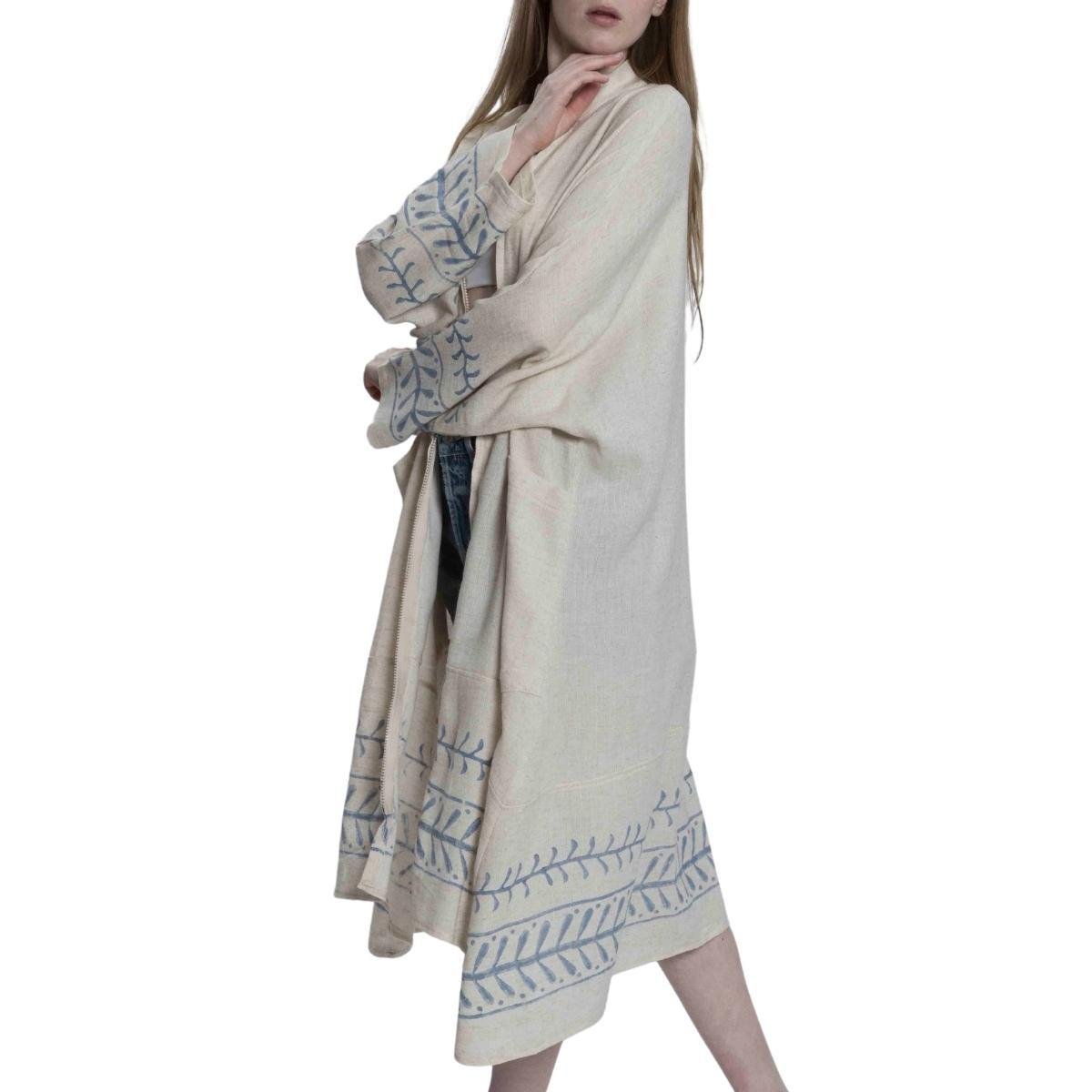 Gazel Kaftan Ham - Mavi