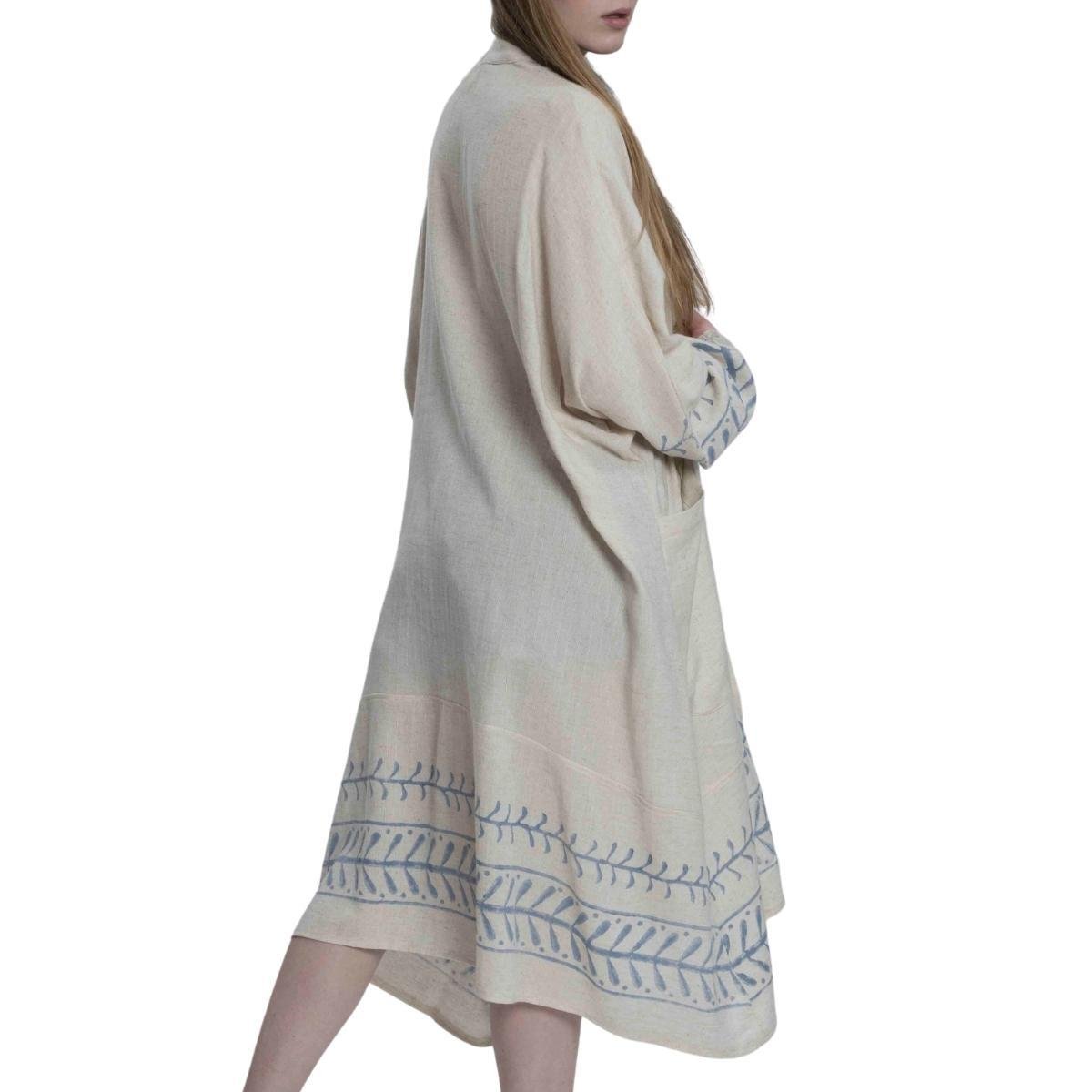 Gazel Kaftan Ham - Mavi