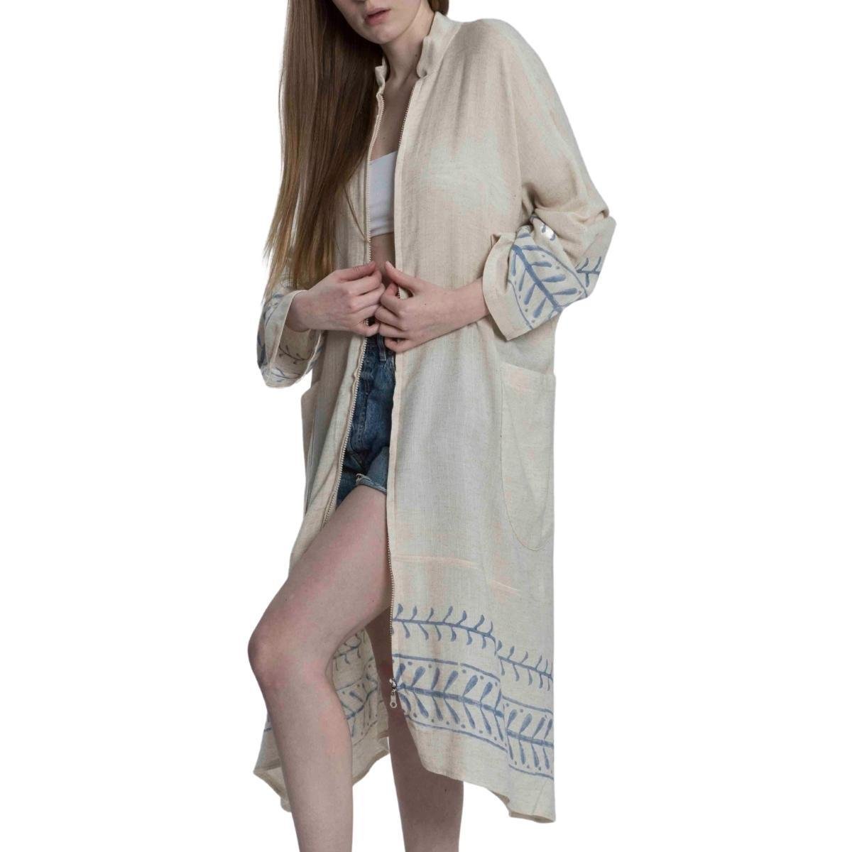 Gazel Kaftan Ham - Mavi