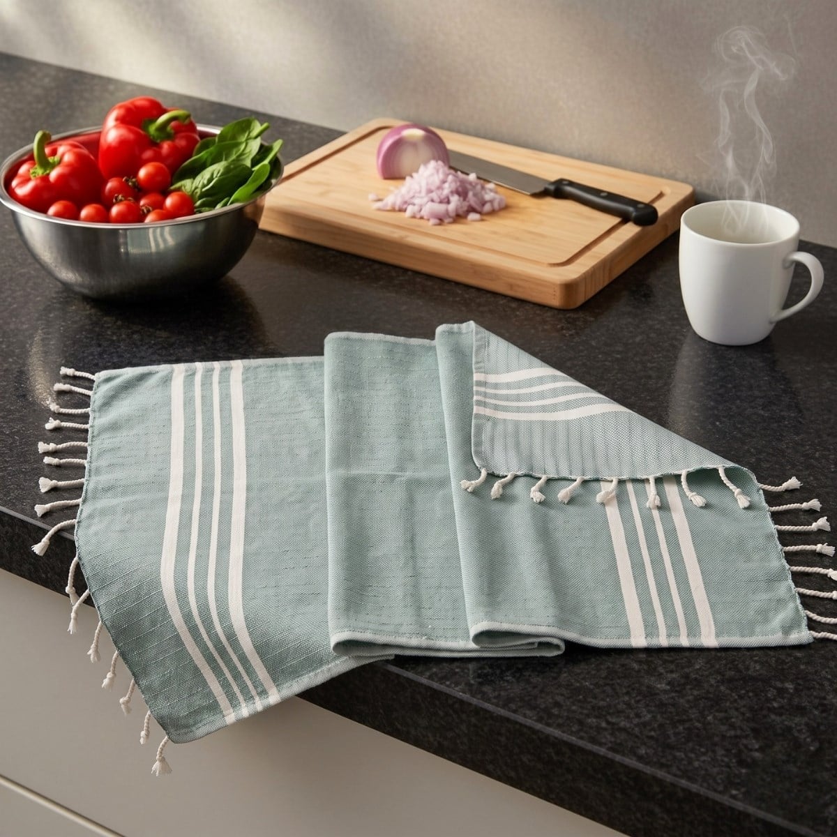 Hand Towel Krem Sultan Peshkir Almond Green