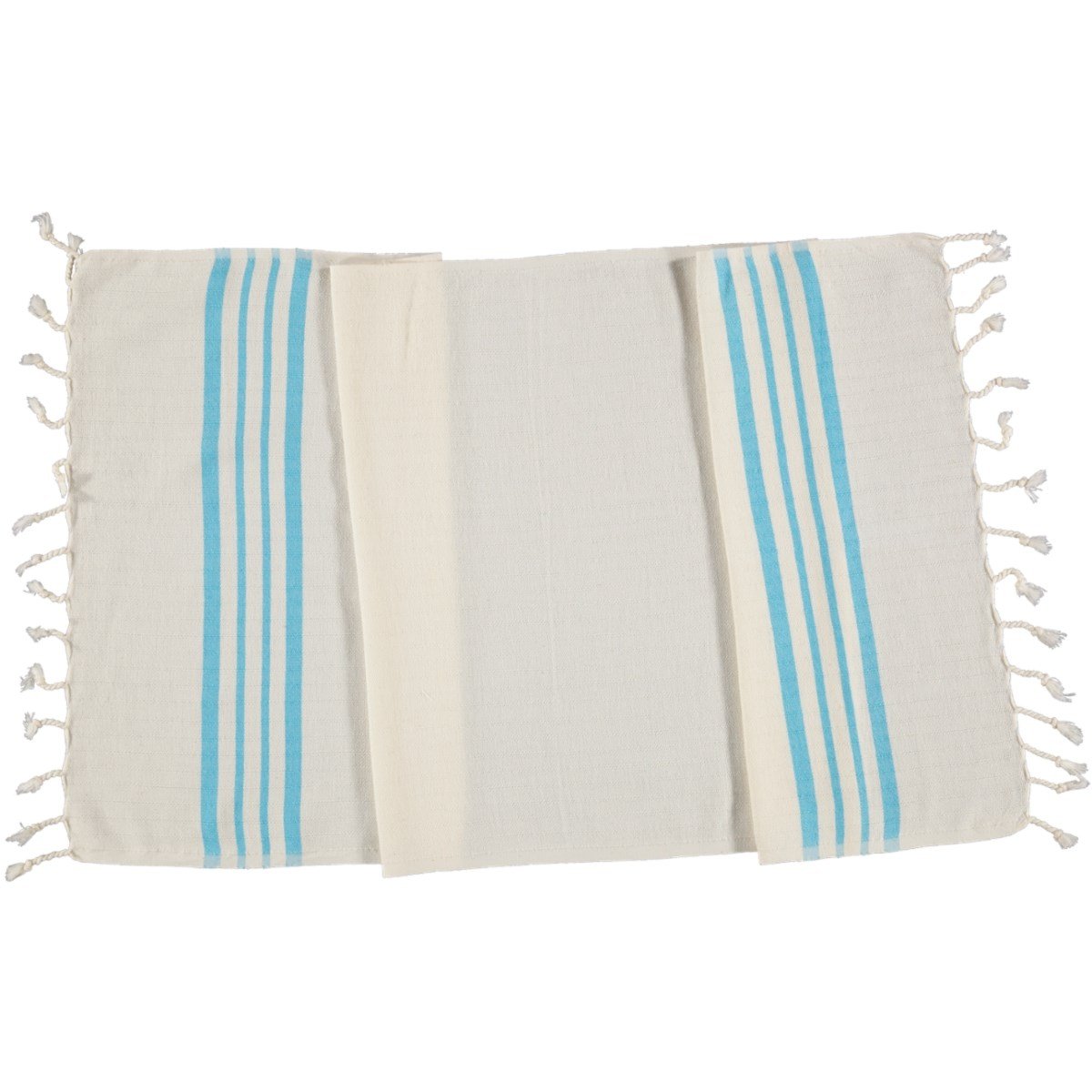 Hand Towel Krem Sultan Peshkir Natural - Turquoise