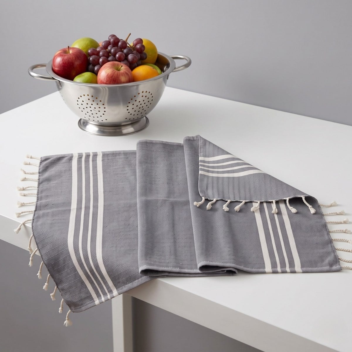 Hand Towel Krem Sultan Peshkir Dark Grey