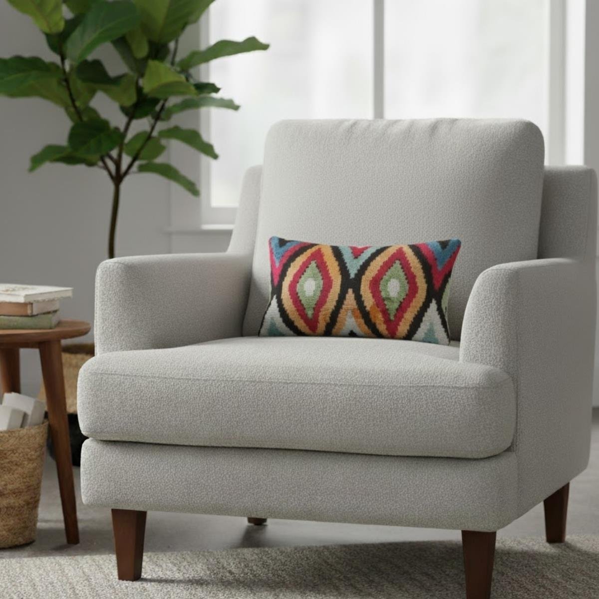 İkat İkat Yastık Kılıfı Renkli Baklava