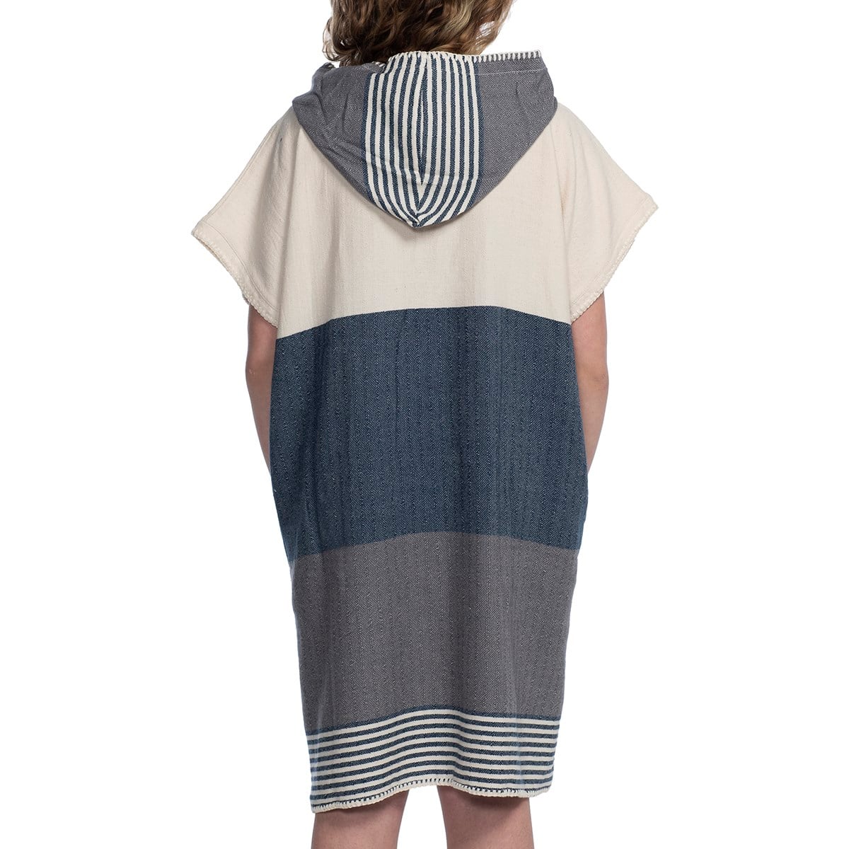 Twin Sultan Poncho Navy - Dark Grey - Natural