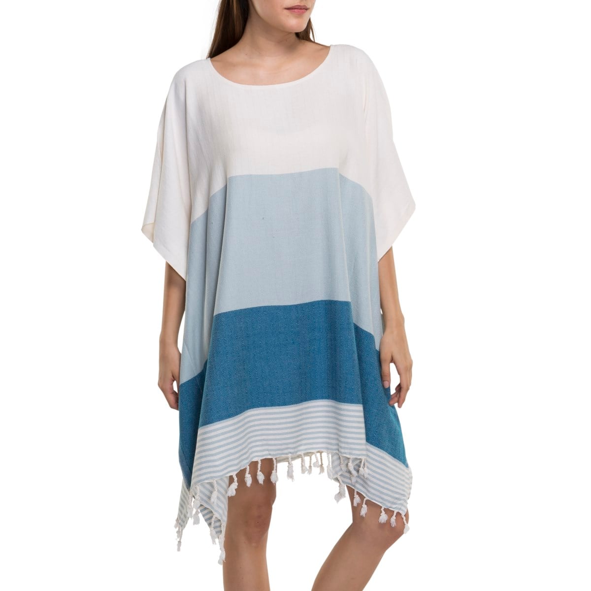 Twin Sultan Tunic Light Blue - Petrol Blue - Natural