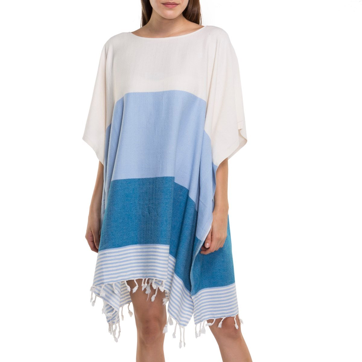 Twin Sultan Tunic Light Blue - Petrol Blue - Natural