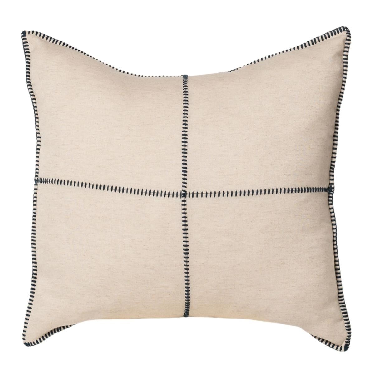 Patchwork Classic Cushion Cover Natural - Black