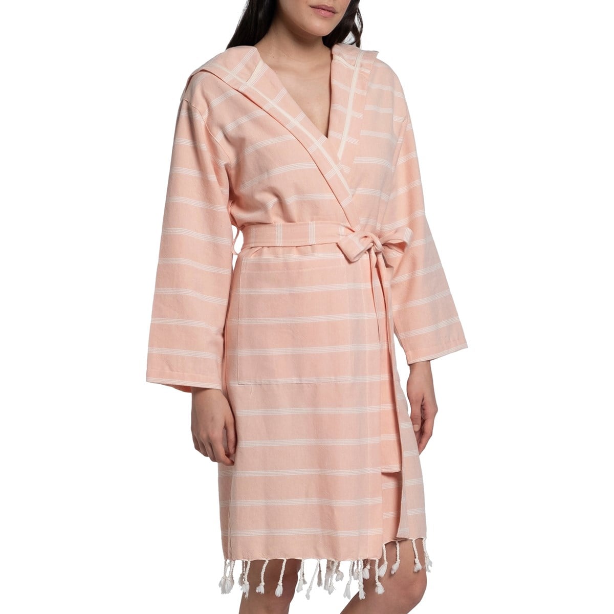 Kokosh Bathrobe with Hood Melon