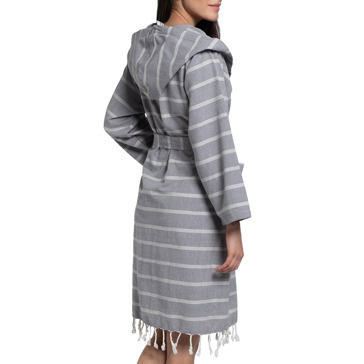 Kokosh Bathrobe with Hood Dark Grey