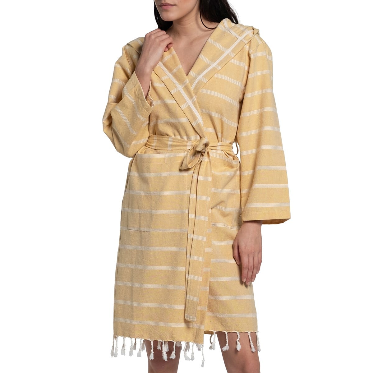 Kokosh Bathrobe with Hood Yellow