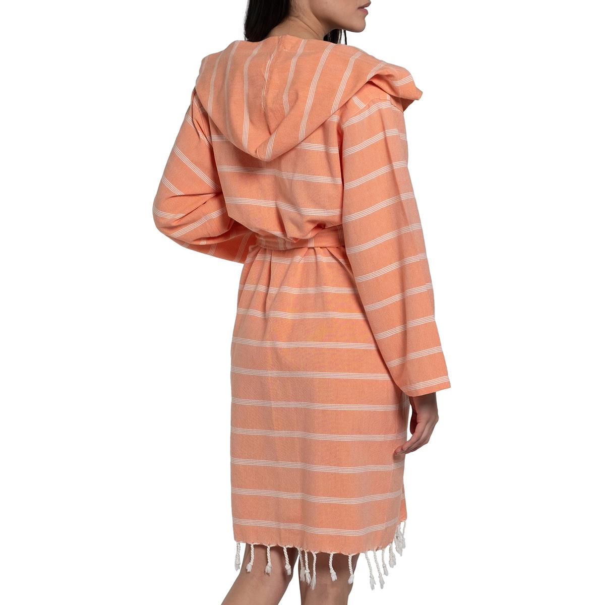 Kokosh Bathrobe with Hood Orange