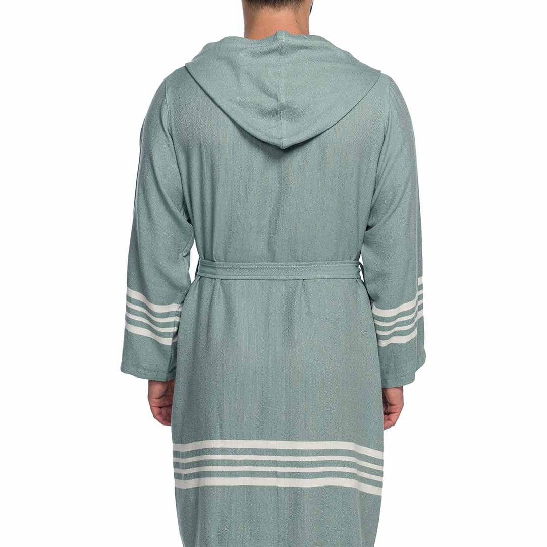 Krem Sultan Bathrobe with Hood Almond Green