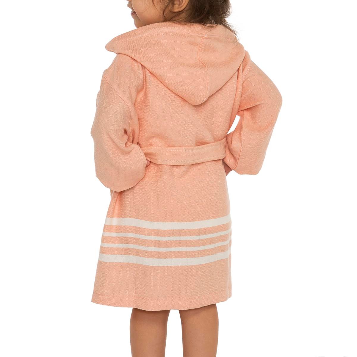 Krem Sultan with Hood Kids Bathrobe Melon