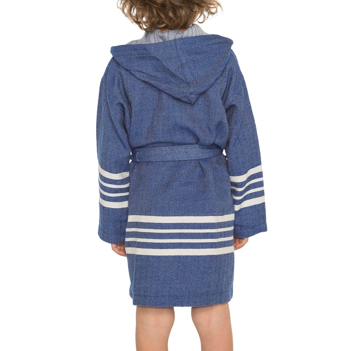Krem Sultan with Hood Kids Bathrobe Royal Blue