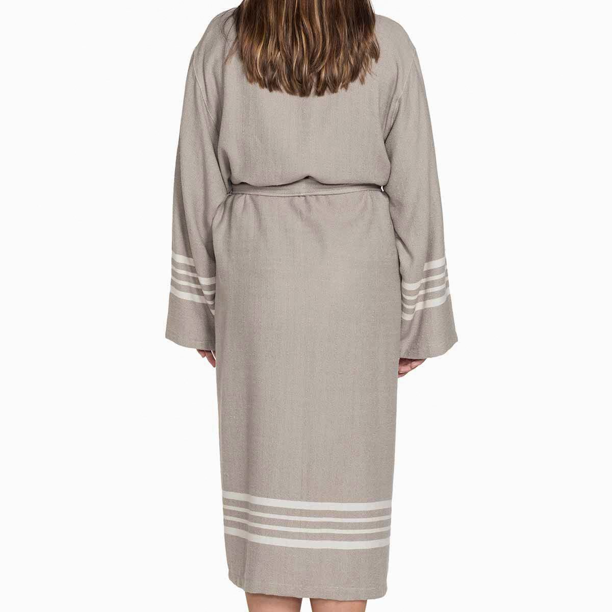Krem Sultan Bathrobe Kimono Taupe