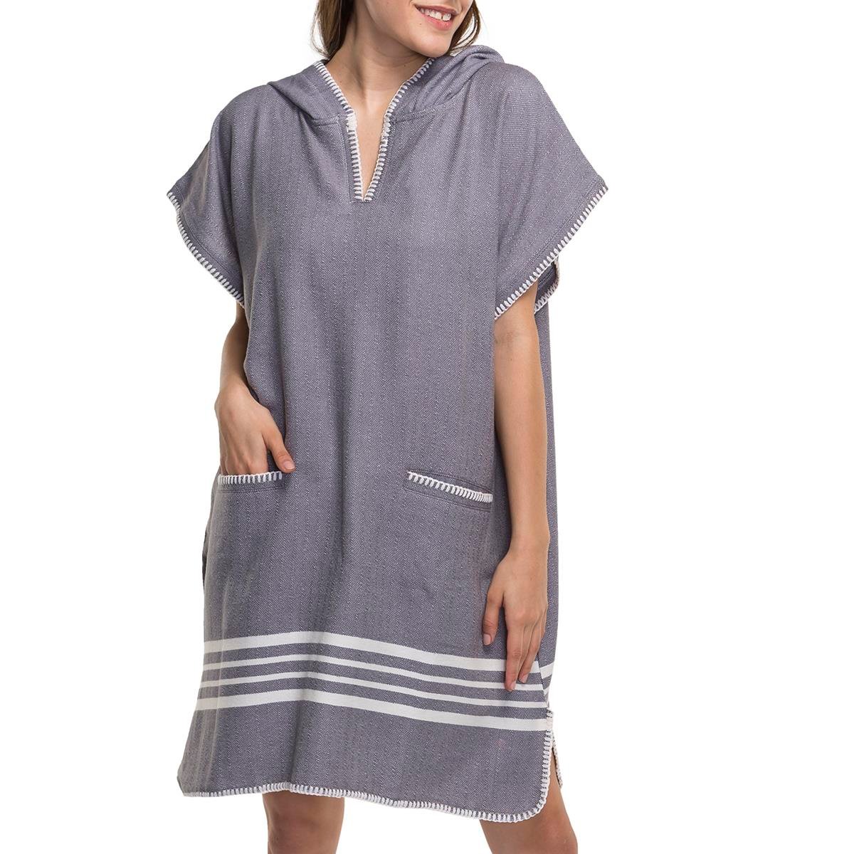 Krem Sultan Poncho Dark Grey