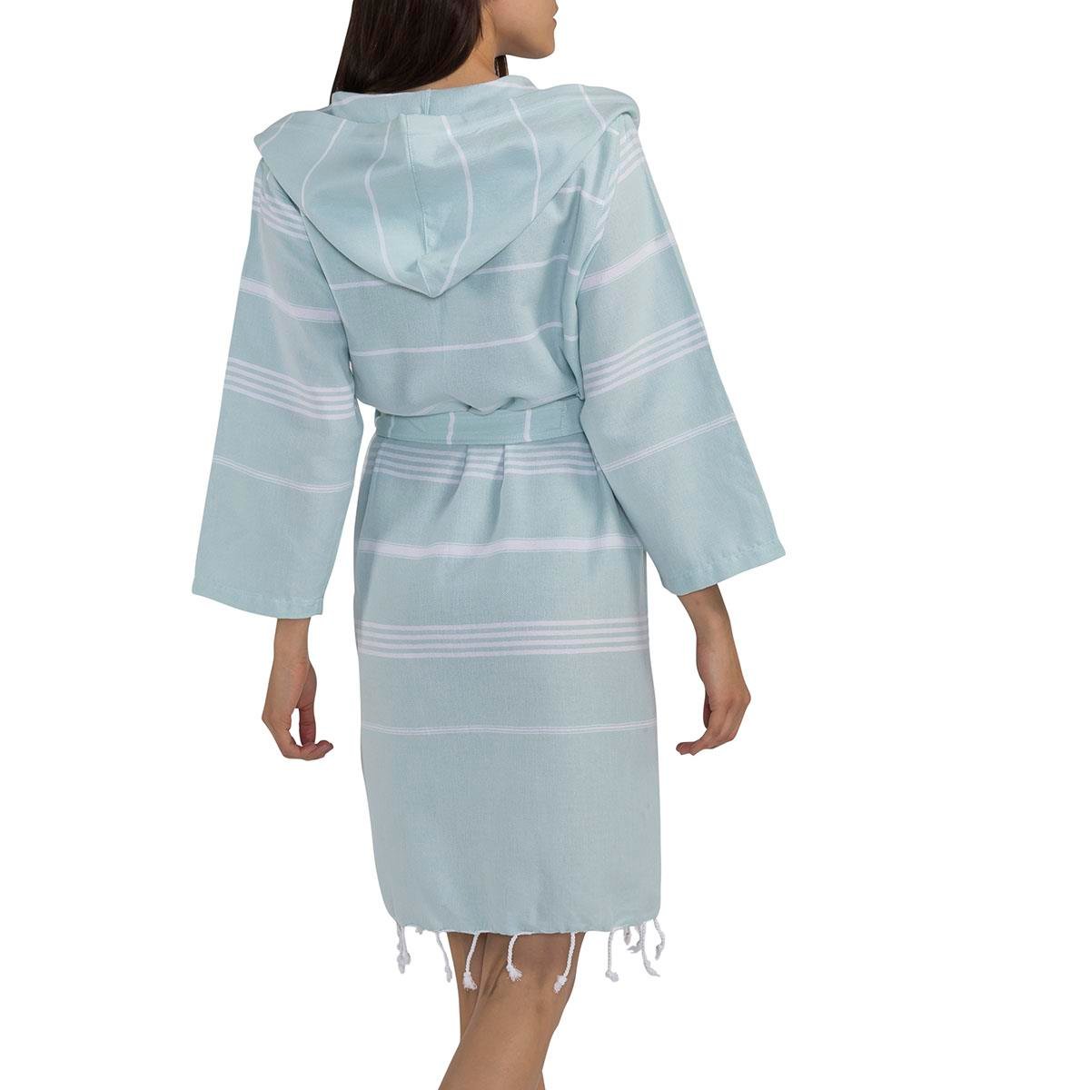 Leyla Bathrobe with Hood Mint Green