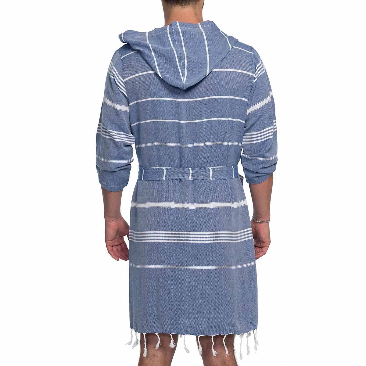 Leyla Bathrobe with Hood Royal Blue