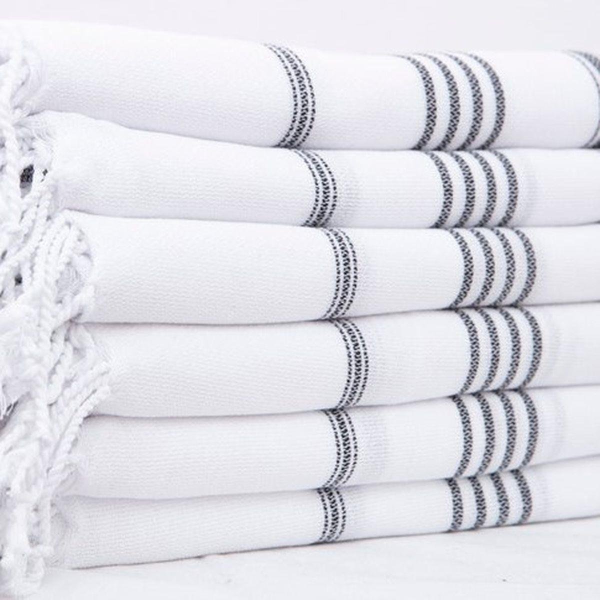 Leyla Peshtemal White - Black