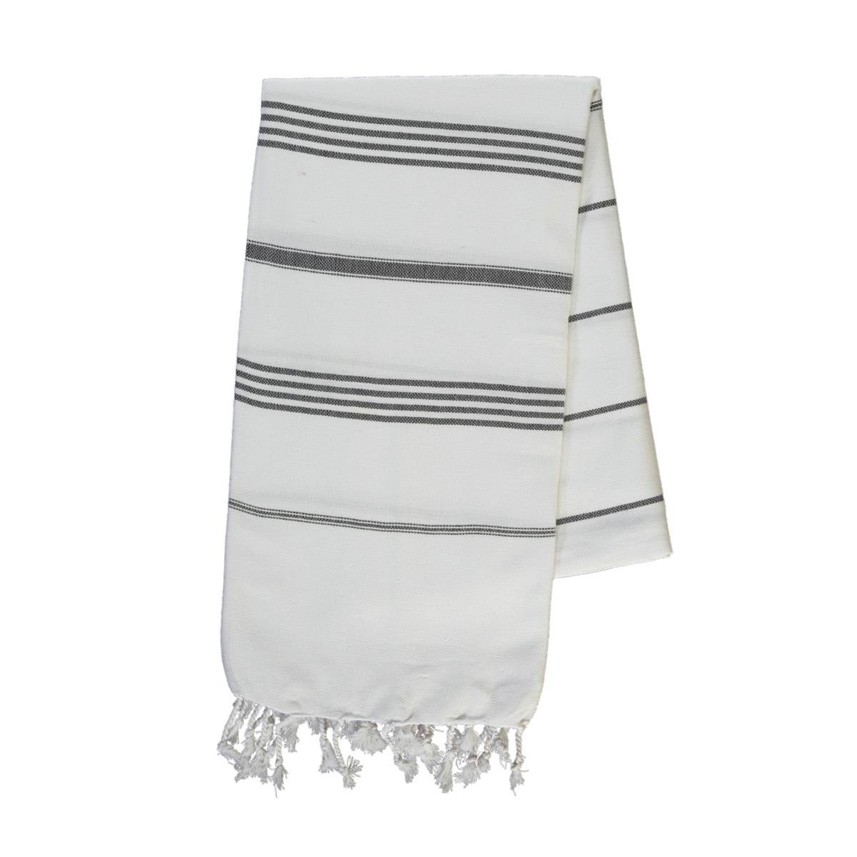 Leyla Peshtemal White - Black