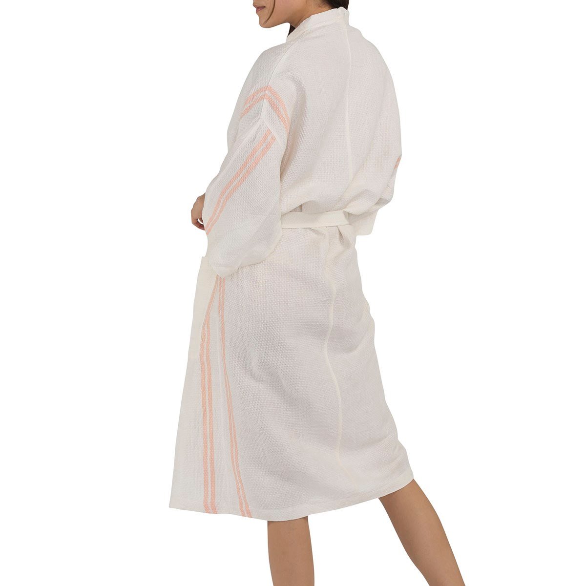 Honeycomb Dressing Gown Ecru - Melon