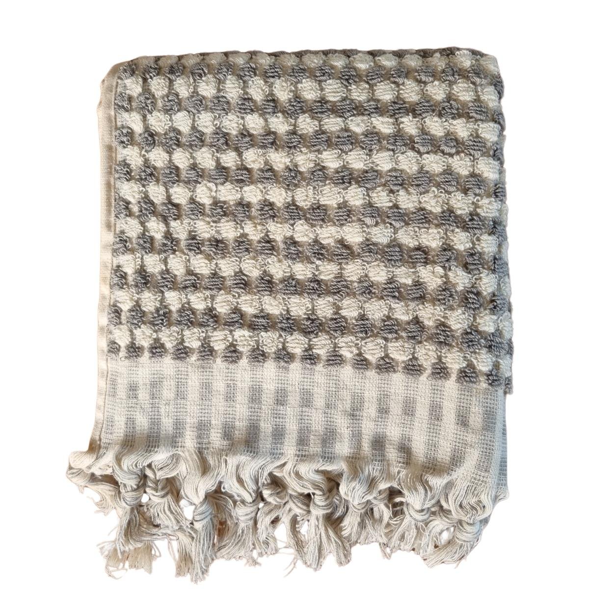 Pompom Towel Natural - Taupe
